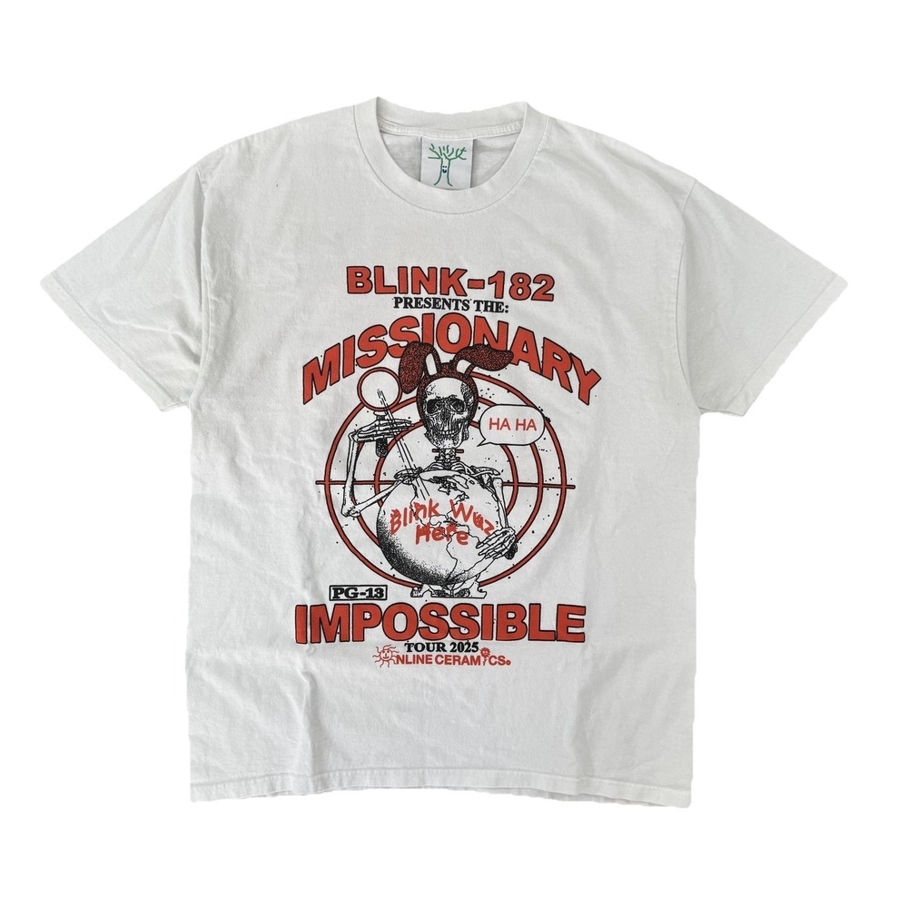 Online Ceramics Blink-182 Shirt Mens Large White Missionary Impossible Tour Tee